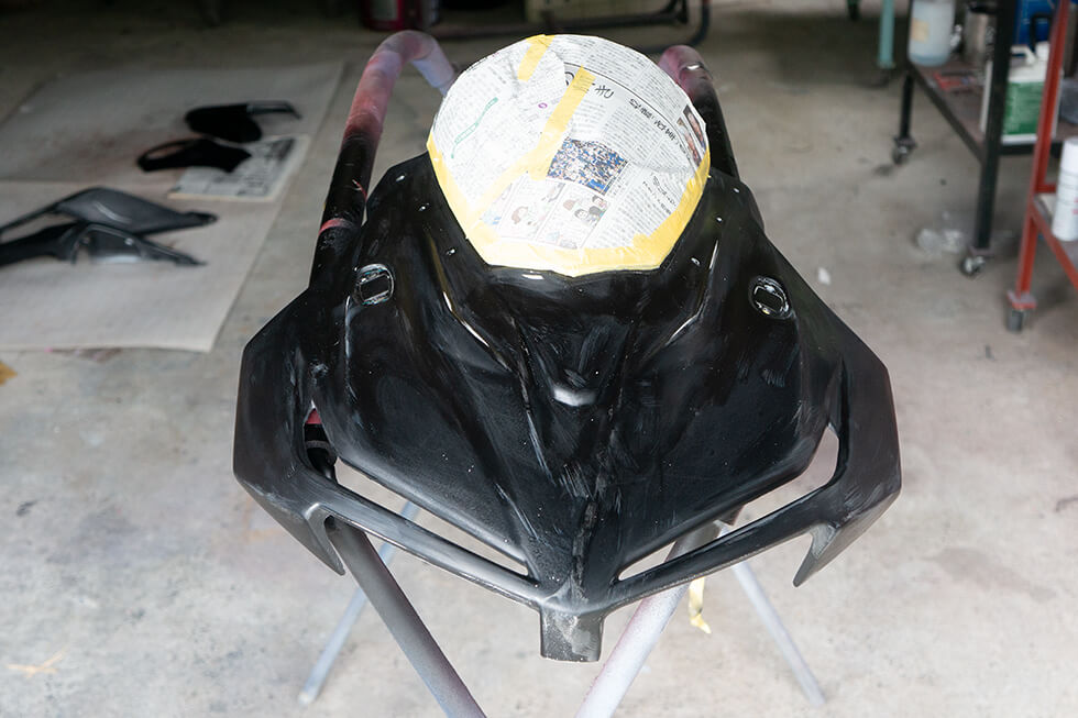 CBR400R、マットブラック再塗装！立ちはだかる、つや消しクリアの罠