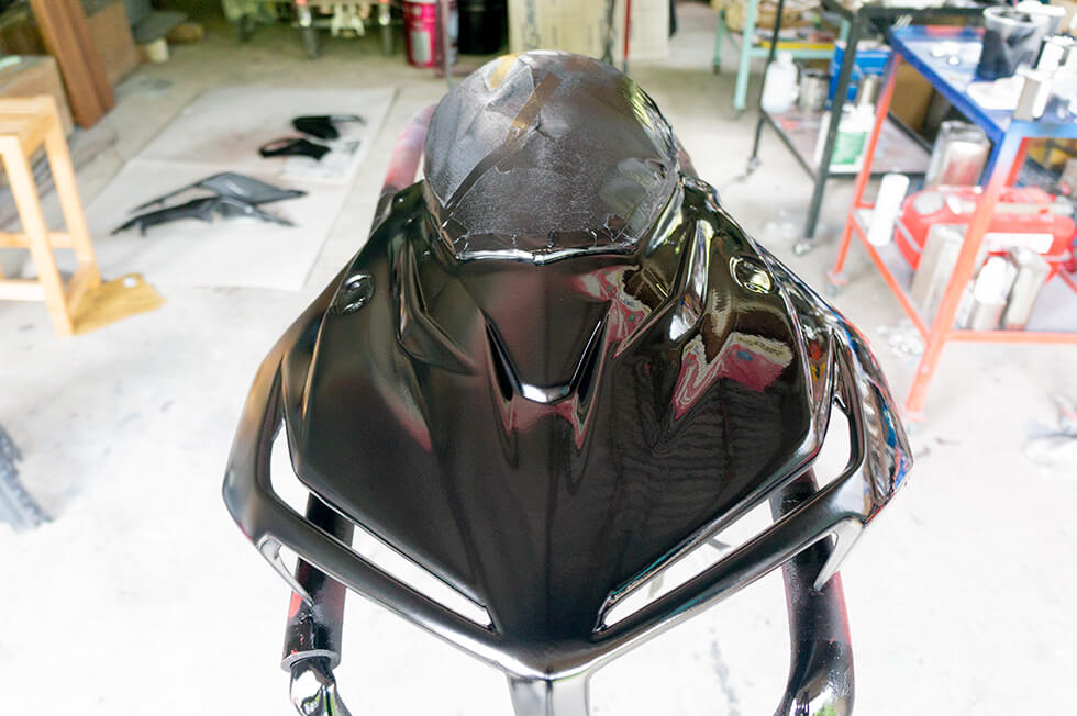 CBR400R、マットブラック再塗装！立ちはだかる、つや消しクリアの罠